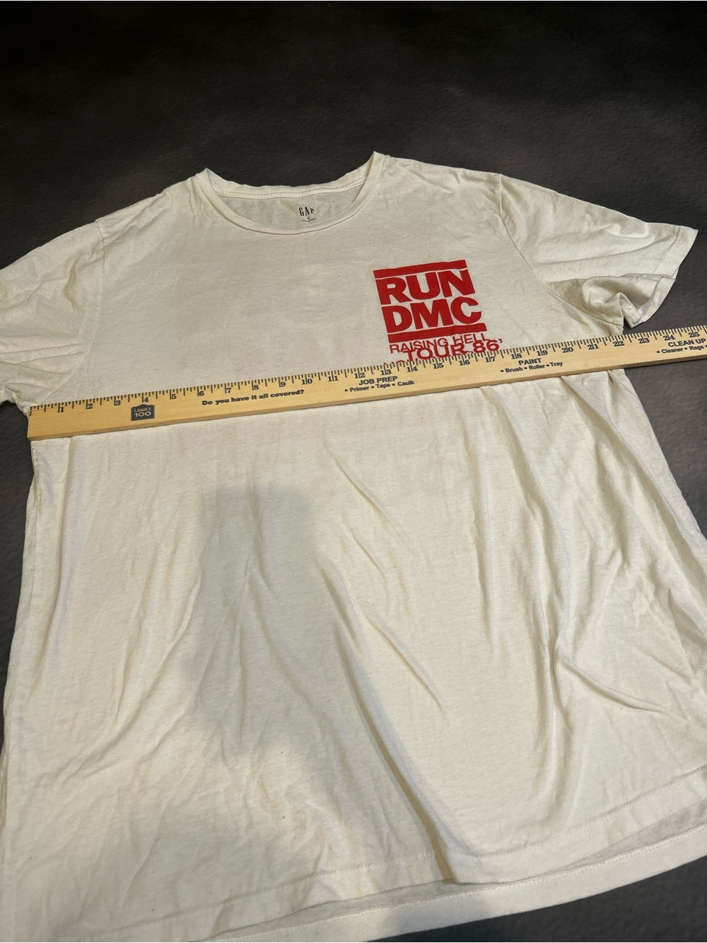 GAP White Crewneck Tee with Small Navy Logo - Picture 5 of 5
